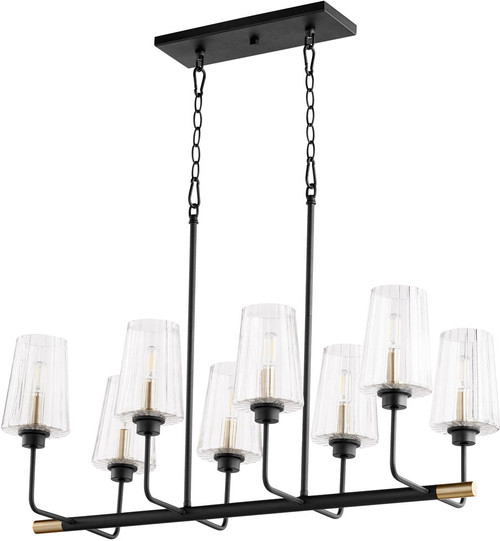 Quorum 626-8-6980 Dalia Contemporary Noir with Aged Brass Island Lighting