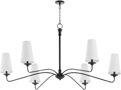 Quorum 636-6-59 Euphora Matte Black Chandelier Light