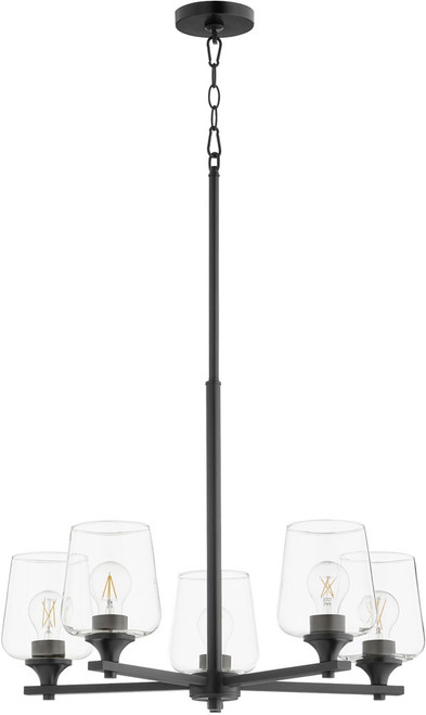Quorum 658-5-59 Veno Modern Matte Black Hanging Chandelier
