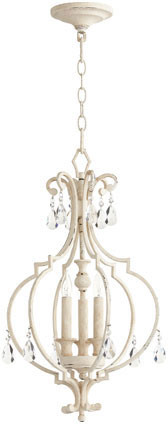 Quorum 6714-3-70 Ansley Traditional Persian White Foyer Light Fixture