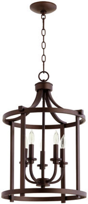 Quorum 6807-5-86 Lancaster Oiled Bronze 15.5" Foyer Lighting