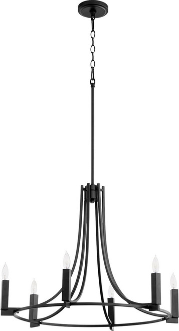 Quorum 696-6-69 Olympus Textured Black Lighting Chandelier