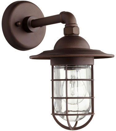 Quorum 7082-86 Bowery Nautical Oiled Bronze Outdoor Wall Sconce Lighting