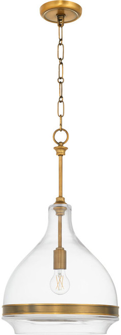 Quorum 8002-1-47 Tilbrook Contemporary Brushed Brass Hanging Light
