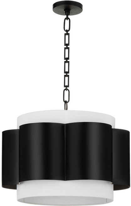 Quorum 8229-4-59 Belinder Modern Matte Black Drop Ceiling Light Fixture