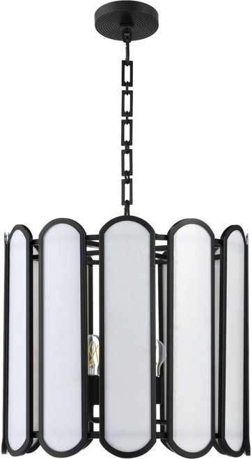 Quorum 824-4-59 Belleview Modern Matte Black Hanging Pendant Light