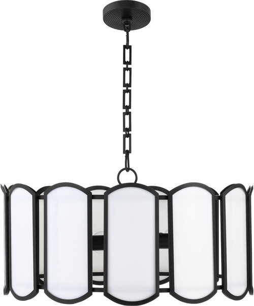 Quorum 824-5-59 Belleview Modern Matte Black 25" Pendant Light