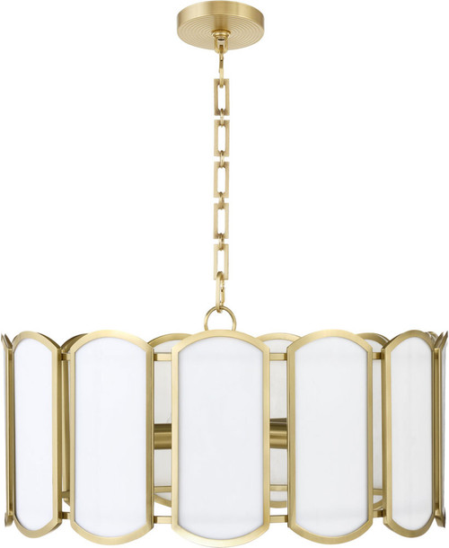 Quorum 824-5-80 Belleview Modern Aged Brass 25" Pendant Lamp