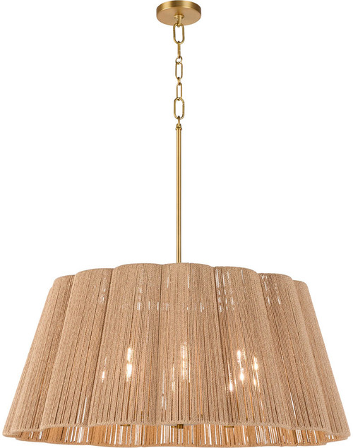 Quorum 851-8-47 Anton Brushed Brass 32" Drum Lighting Pendant