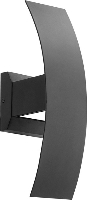 Quorum 9721-69 Curvo Modern Noir LED Outdoor 15.5" Wall Mounted Lamp