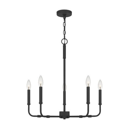 Quoizel ABR5024MBK Abner Contemporary Matte Black Hanging Chandelier