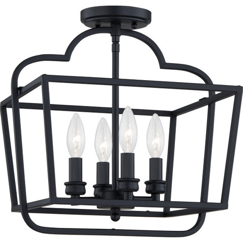 Quoizel BLA1714MBK Blanche Matte Black Home Ceiling Lighting