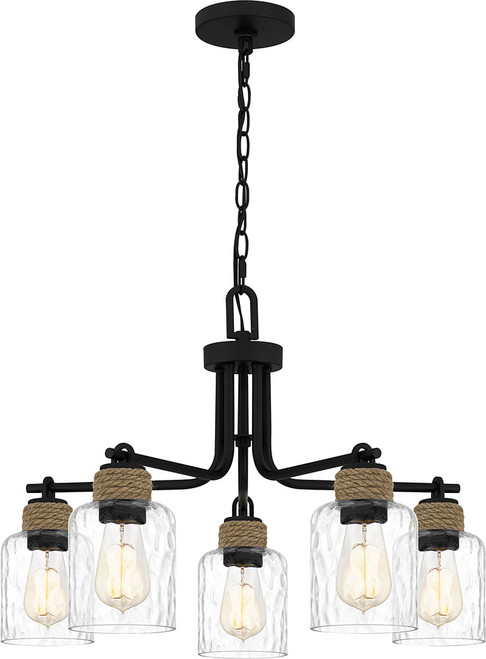 Quoizel BTC5025MBK Baltic Contemporary Matte Black Hanging Chandelier