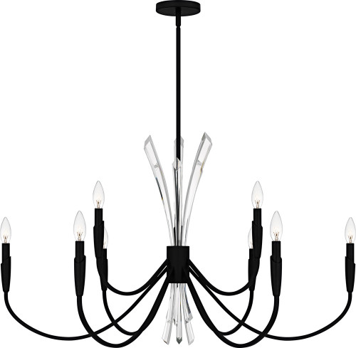 Quoizel CCY5040MBK Cecily Modern Matte Black Chandelier Lamp