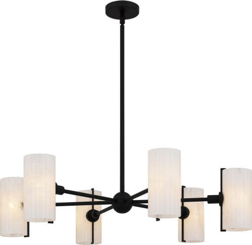 Quoizel CRR5036MBK Curran Contemporary Matte Black Chandelier Lamp