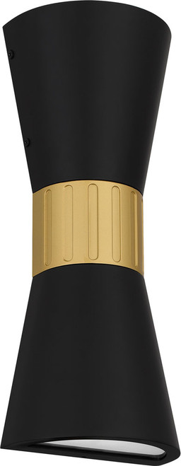 Quoizel DEX8406MBK Dexter Contemporary Matte Black LED 15" Exterior Wall Lighting