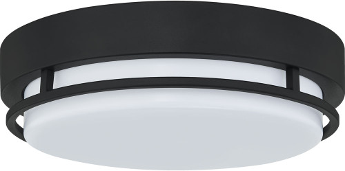 Quoizel HAL1612EK Hale Earth Black LED 12" Ceiling Light Fixture