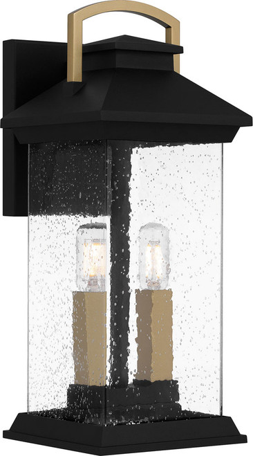 Quoizel HND8306EK Henderson Contemporary Earth Black Medium Outdoor Light Sconce