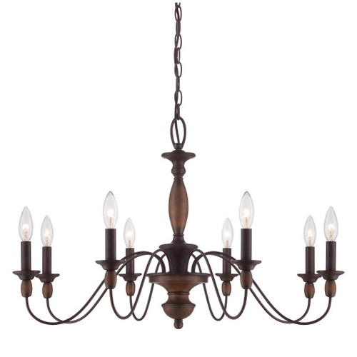 Quoizel HK5008TC Holbrook Tuscan Brown 29 Inch Diameter Candle Chandelier - Large