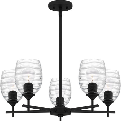 Quoizel LCY5025MBK Lucy Modern Matte Black Chandelier Light