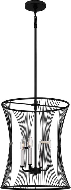 Quoizel LEI2816MBK Leiland Contemporary Matte Black Foyer Lighting Fixture