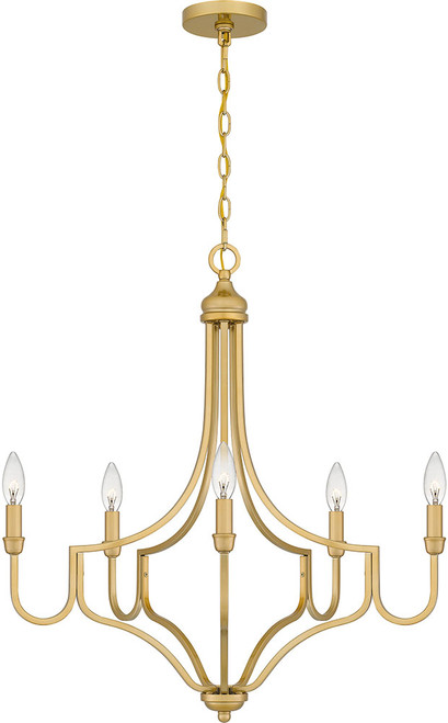 Quoizel MAB5026LG Mabel Modern Light Gold Chandelier Lamp