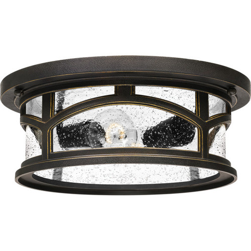 Quoizel MBH1613PN Marblehead Palladian Bronze Outdoor Flush Mount Ceiling Light Fixture