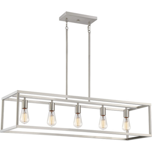 Quoizel NHR538BN New Harbor Contemporary Brushed Nickel Kitchen Island Light Fixture