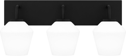 Quoizel NIE8621MBK Nielson Modern Matte Black 3-Light Bathroom Sconce Lighting