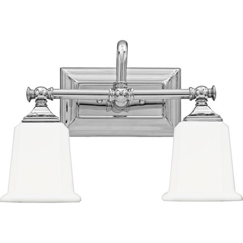Quoizel NL8602C Nicholas Polished Chrome 2-Light Bath Wall Sconce