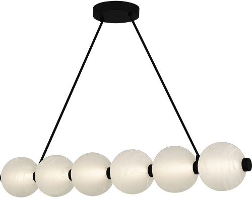 Quoizel PCCAD144MBK Clarendon Contemporary Matte Black LED Kitchen Island Lighting