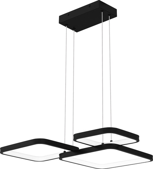 Quoizel PCELV2821MBK Elvive Modern Matte Black LED Multi Pendant Hanging Light