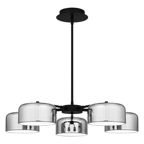 Quoizel PCGAB5031MBK Gabriel Modern Matte Black LED Chandelier Lighting