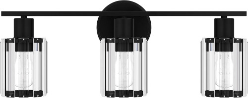 Quoizel PCILA8621MBK Isla Matte Black 3-Light Bath Lighting