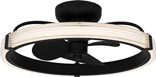 Quoizel QFA6805MBK Modern Matte Black LED Fandelier