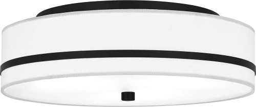 Quoizel QFL6180MBK Quoizel Flush Mount Modern Matte Black Overhead Lighting Fixture