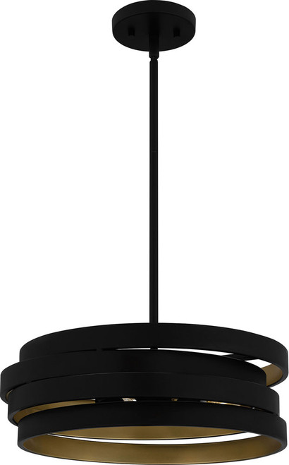 Quoizel QP6223MBK Quoizel Pendant Modern Matte Black Pendant Light
