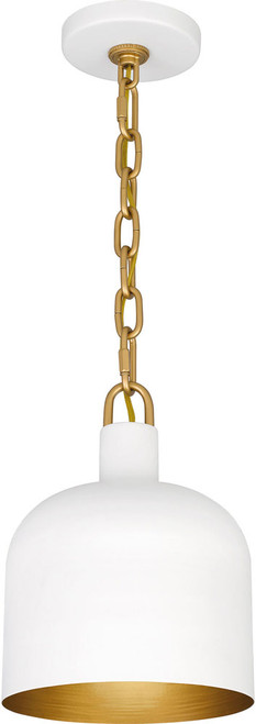 Quoizel QPP6206W Quoizel Piccolo Pendant Modern Matte White Mini Hanging Light