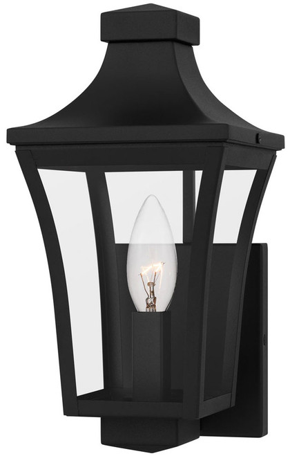 Quoizel QTN8406EK Quentin Modern Earth Black 12" Exterior Wall Lamp