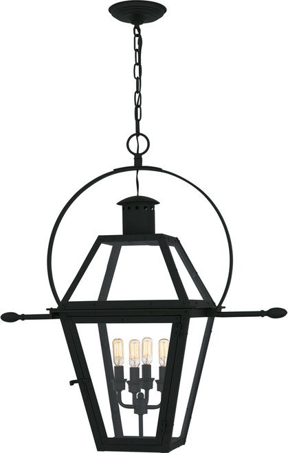 Quoizel RO1914EK Rue De Royal Modern Earth Black 28" Exterior Hanging Light
