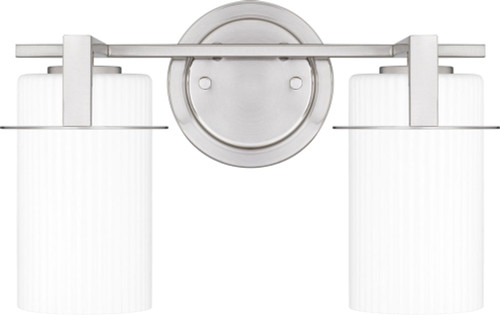 Quoizel SEY8614BN Seymour Contemporary Brushed Nickel 2-Light Vanity Lighting Fixture