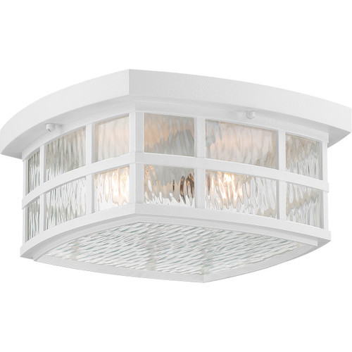Quoizel SNN1612W Stonington Fresco Outdoor Flush Ceiling Light Fixture