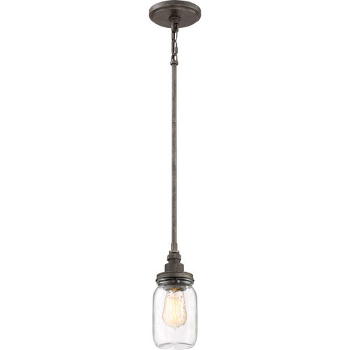 Quoizel SQR1504RK Squire Modern Rustic Black Mini Hanging Lamp