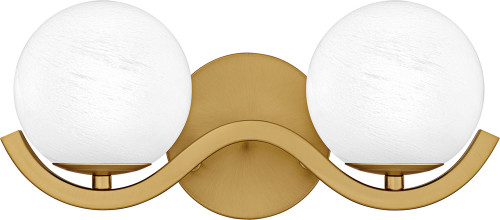 Quoizel SRI8615AB Spherical Contemporary Aged Brass 2-Light Bathroom Wall Sconce