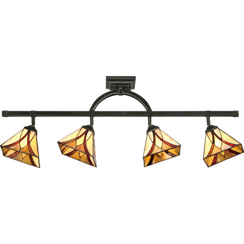 Quoizel TFAS1404VA Asheville Tiffany Valiant Bronze Flush Mount Light Fixture