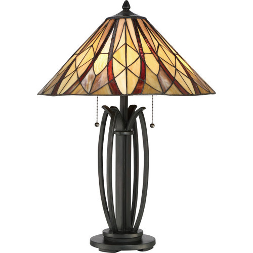 Quoizel TFVY6325VA Victory Tiffany Valiant Bronze Side Table Lamp
