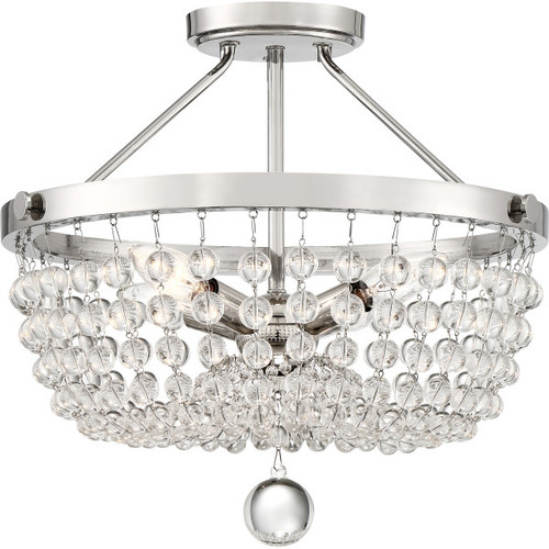 Quoizel TRA1716PK Teresa Contemporary Polished Nickel 16" Overhead Lighting Fixture