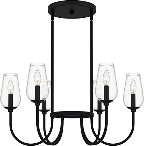 Quoizel VSC5028MBK Viscount Contemporary Matte Black Chandelier Lighting