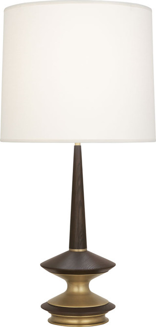 Robert Abbey 1041 Fletcher Warm Brass with Dark Walnut Table Lighting