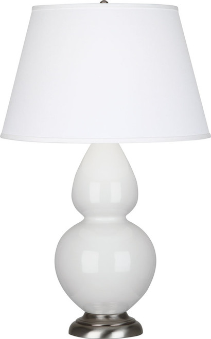 Robert Abbey 1670X Double Gourd Lily Glazed Ceramic with Antique Silver 31" Table Lamp Lighting